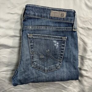 AG Adriano Goldschmied The Nolan Relaxed Slim Jeans Women's 25R Distressed Blue